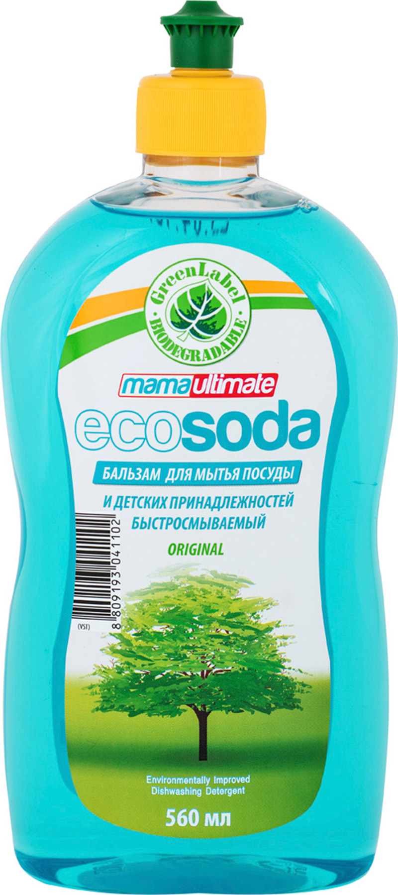 Бальзам для мытья посуды и детских принадлежностей Mama Ultimate EcoSoda быстросмываемый original, 560 мл
