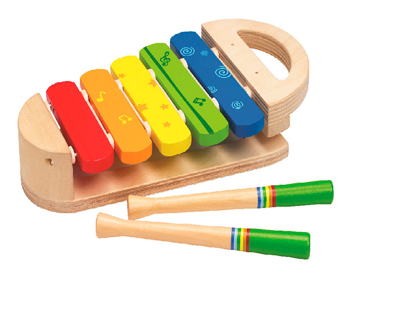 Игрушка деревянная Hape развивающая ксилофон Радуга Е0302 (уценка, нет палочек)