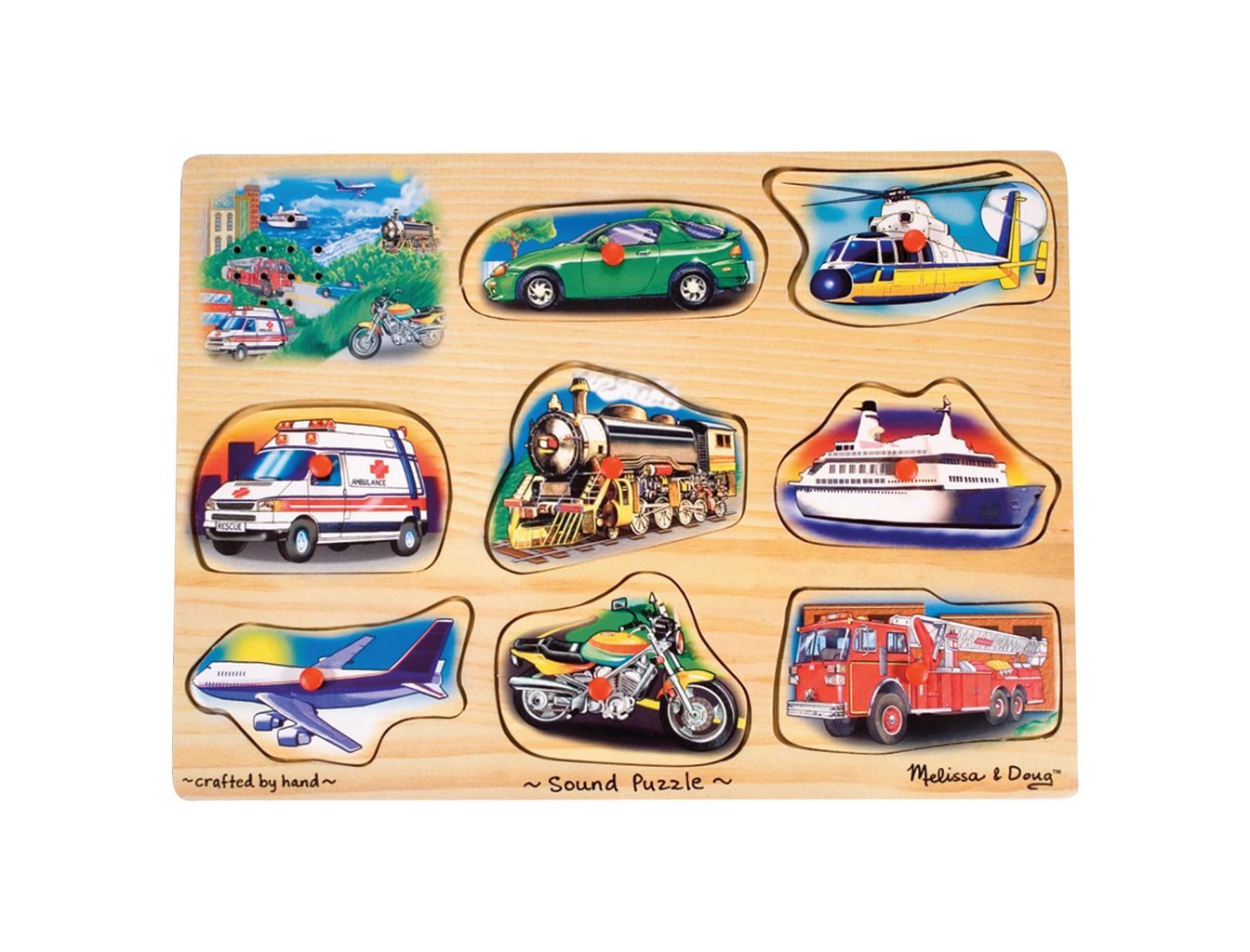 Пазл  Melissa&amp;Doug Транспорт со звуком