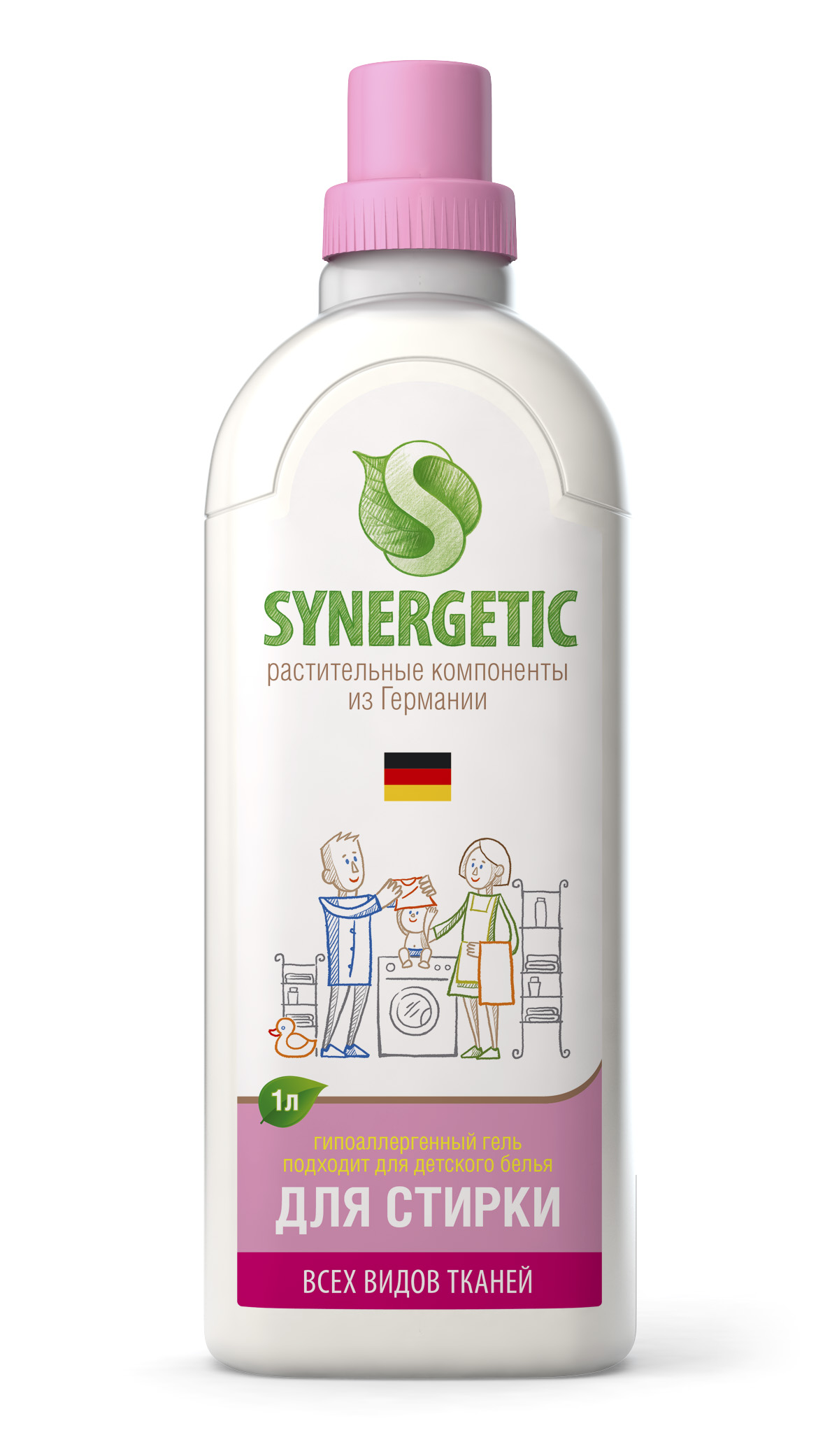 Гель для стирки белья Synergetic универсальный, 1 л