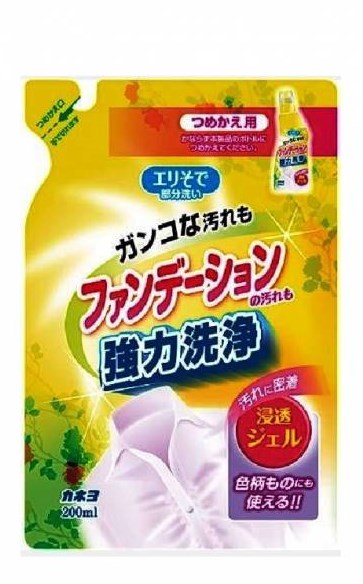 Гелевый пятновыводитель для  одежды Kaneyo для льна, синтетики и хлопка 200 мл (см.блок)