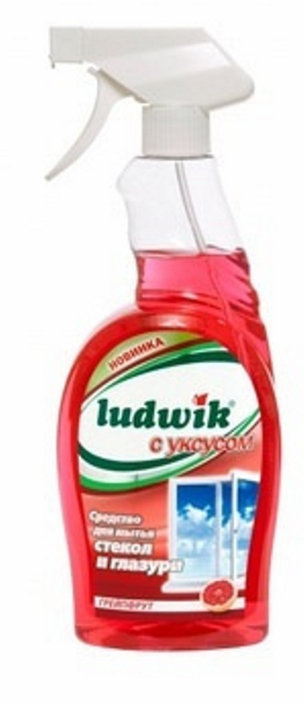 Средство для мытья стекол и кафеля Ludwik с уксусом "Грейпфрут" (пенный триггер) 750 мл
