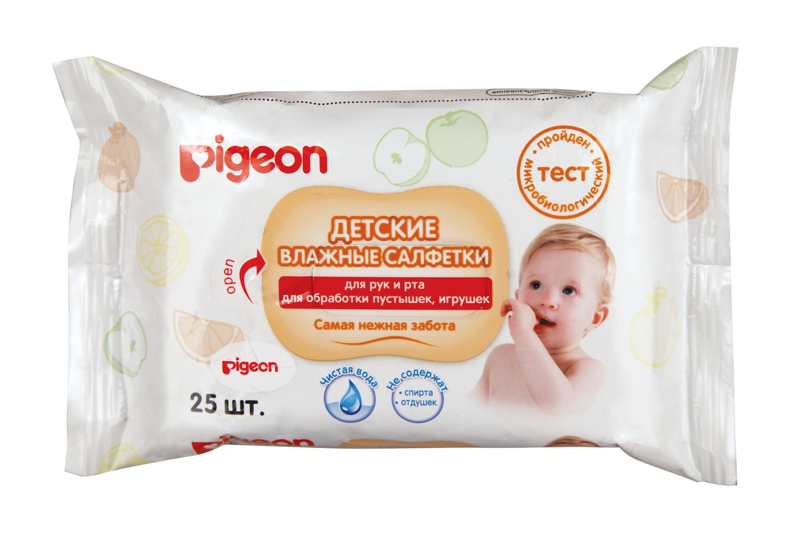 Влажные салфетки Pigeon для рук и рта 25 шт