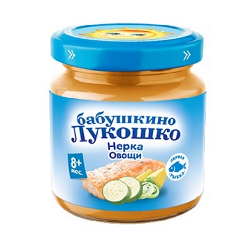 Бабушкино лукошко пюре рагу из нерки с овощами с 8 мес 100г
