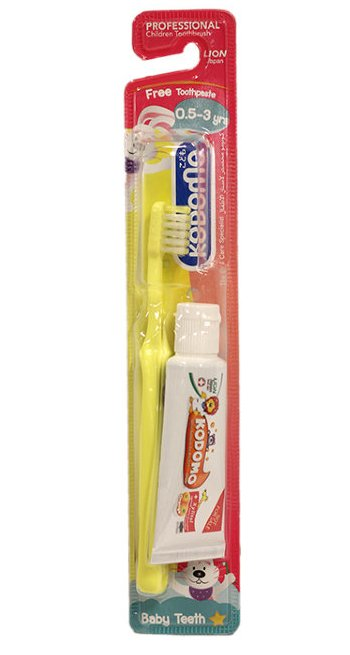 Набор детский Kodomo зубная щетка+паста 15 гр.(0,5-3 года)