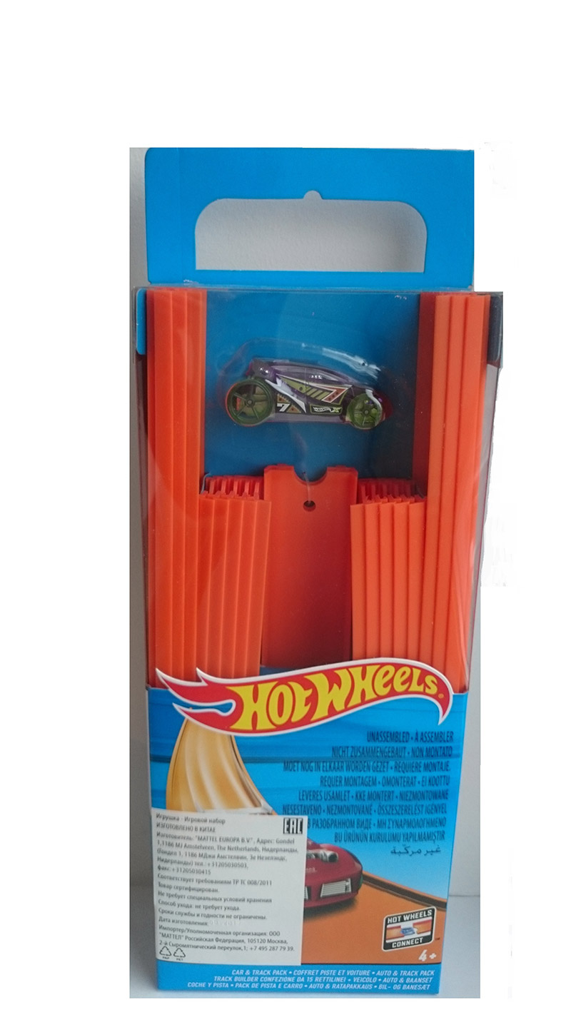 Mattel,Hot Wheels 4-х метровая трасса с 1 базовой машинкой в наборе BHT77