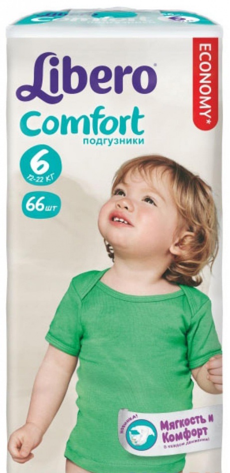 Подгузники Libero comfort размер XL (12-22 кг) 66 шт