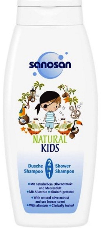 Средство 2 в 1 Sanosan гель для душа и шампунь для мальчиков, 250 мл