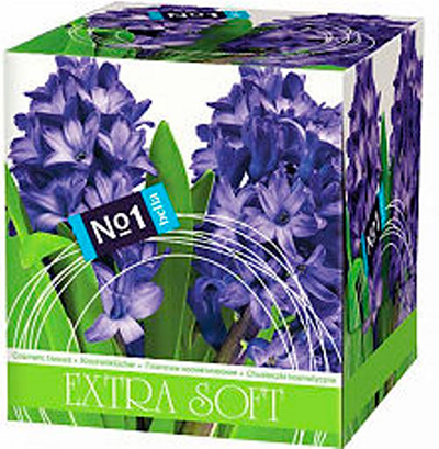 Платочки бумажные косметические Bella №1 Extra Soft  двухслойные, гиацинт, 80 шт