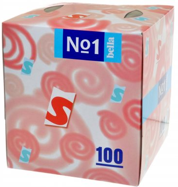 Платочки косметические Bella №1 двухслойные, 100 шт.