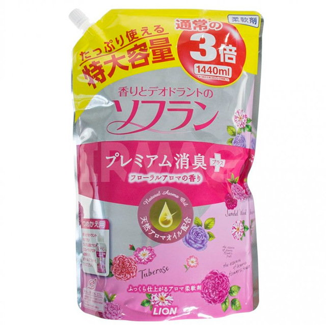 Кондиционер для белья Lion Soflan аромат свежести, мягкая упаковка, 1440 мл