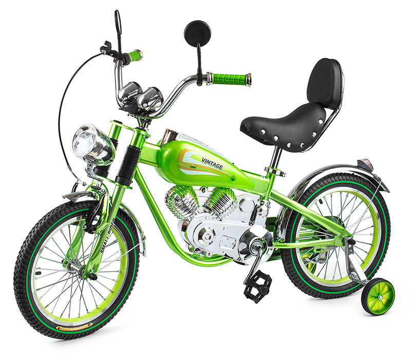 Детский велосипед-мотоцикл Small Rider Motobike Vintage (зеленый) 1224973