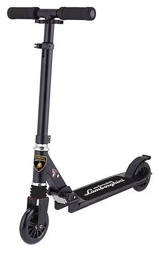 Самокат Lamborghini с двумя амортизаторами (черный) LS2 