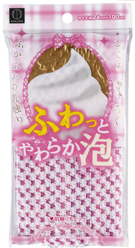 Мочалка массажная для тела Kokubo Fuwatto Yawaraka-Awa Body Towel, 24*100 см