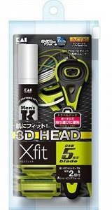 Мужской станок для бритья XFIT с плавающей 3D головкой и 5 лезвиями+2 смен.лезвия+пена 12 гр+чехол