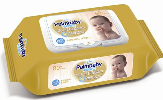 Влажные салфетки PalmBaby с экстрактом ромашки, с клапаном, 80 шт