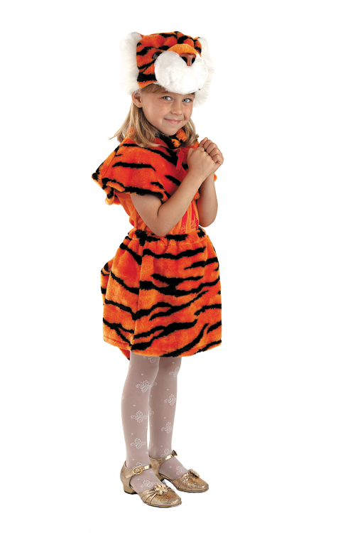 Детский карнавальный костюм Батик Тигрица, размер 28 (110 см), арт. 179