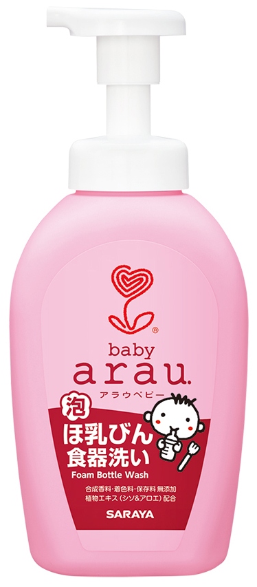 Жидкость для мытья детской посуды Saraya Arau Baby, флакон-дозатор, 500 мл