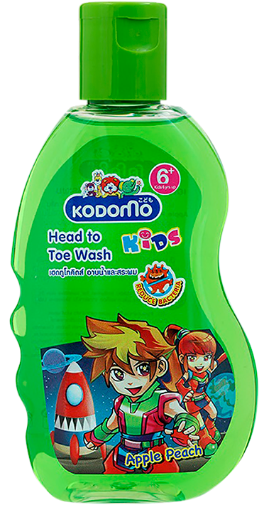 Детский шампунь Kodomo От макушки до пяточек, Яблоко, 200 мл