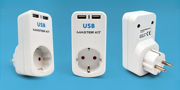 KIT MT4012 Тройник "220V + 2 USB"