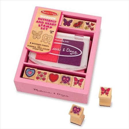 Набор печатей  Melissa&amp;Doug Бабочки и сердечки