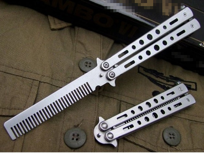 ZE107401 Бабочка-расческа (серебро)