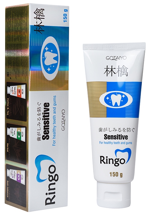 Паста зубная отбеливающая Gotaiyo Ringo Sensitive для чувствительных зубов, 150 г