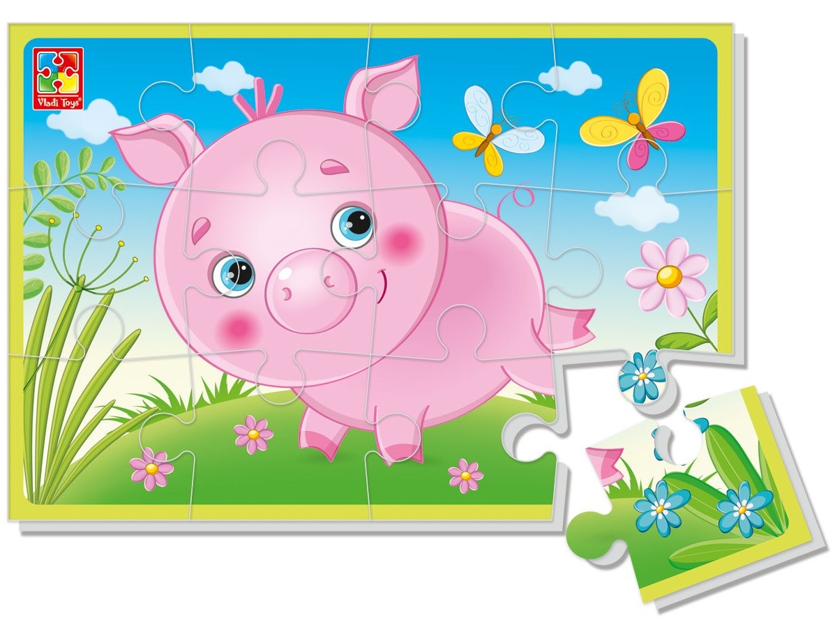 VT1103-60 Мягкие пазлы А5 "Поросенок"