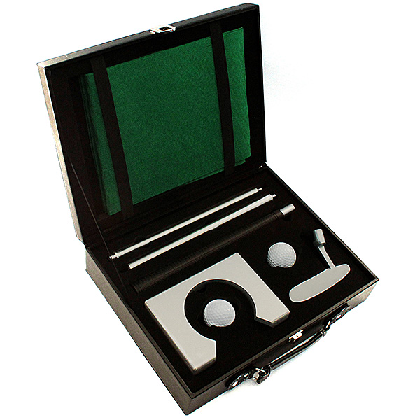 CBS001-018C7-95159 Гольф кейс кожаный, мет.клюшка