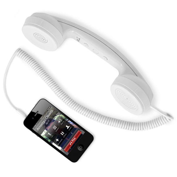 hi-Ring Ретро-трубка для разговоров (глянцевый белый)