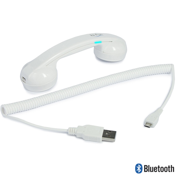 hi-Ring mini Bluetooth Ретро-гарнитура (глянцевый белый)