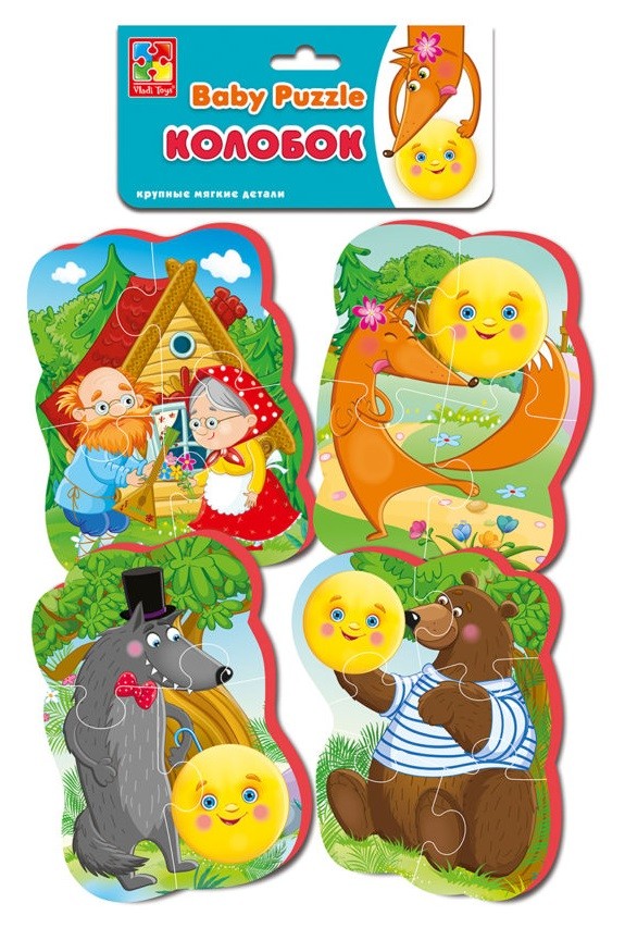 VT1106-62 Мягкие пазлы Baby puzzle Сказки "Колобок" NEW