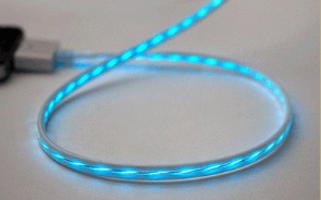 ONEXT Кабель USB2.0 A/M-iPhone/iPod/iPad светящ.