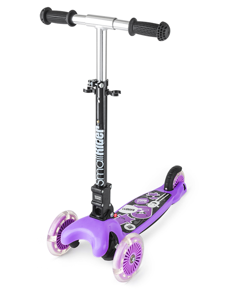 1182668 Cкладной самокат со светящимися колесами Small Rider Randy Flash (фиолетовый глянец)