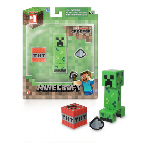 TM16503 Фигурка Minecraft Creeper Крипер с аксессуарами пластик 8см