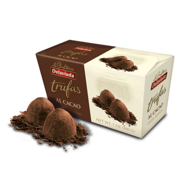 60591 Шоколадные конфеты "Delaviuda" Трюфели с какао, 100 гр