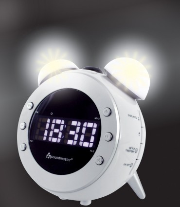 UR140WS Радио-Будильник-Часы  с проекцией (белый)