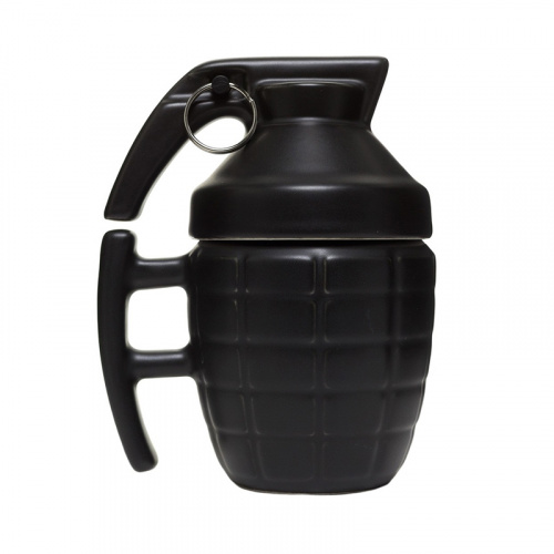 PC01922 Кружка керамическая Граната черная 280мл