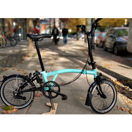 Складной велосипед Brompton M6L Black Edition, Turkish Green (бирюзовый)