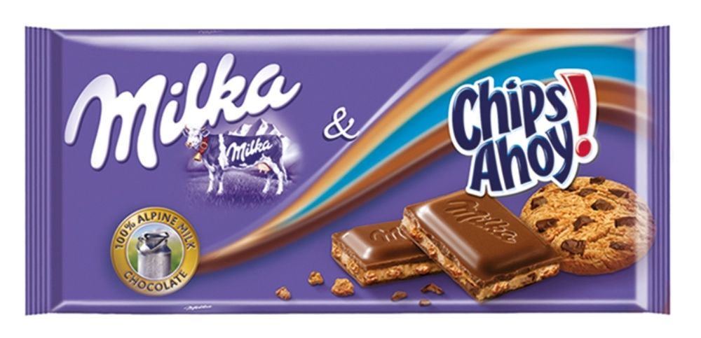 7622210442086 Шоколад молочный Milka Chips Ahoy, 100 гр.