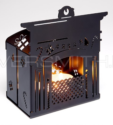 05002bk1 Подсвечник «Grate» (black)