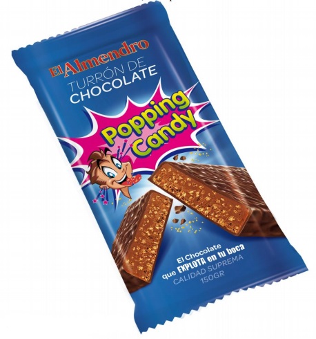 90541 Шоколадный туррон с лопающейся карамелью 150гр