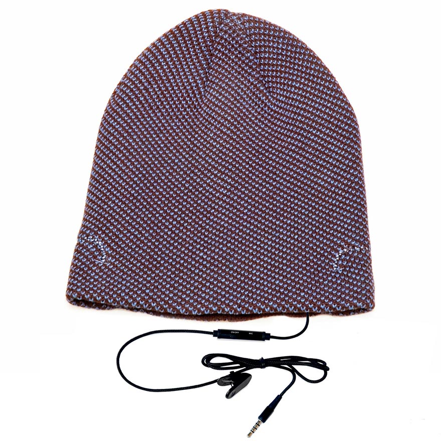 hi-Head Шапка со встроенной гарнитурой (коричневая/голубая)