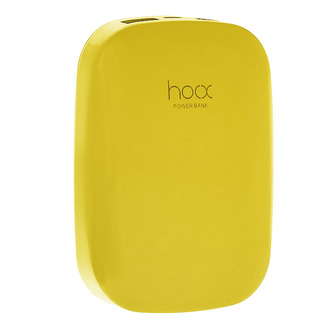 HO-MG6000-Y Внешний портативный аккумулятор hoox MAGIC STONE Li-Polymer,ёмкость 6000 mah, 2 порта USB 1-2А, (желтый)