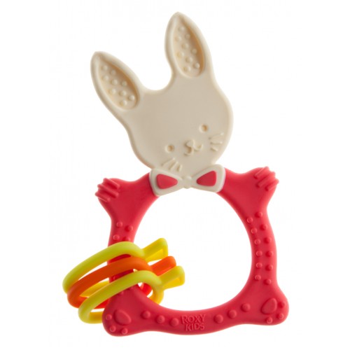 RBT-001R Универсальный прорезыватель BUNNY TEETHER (коралловый)