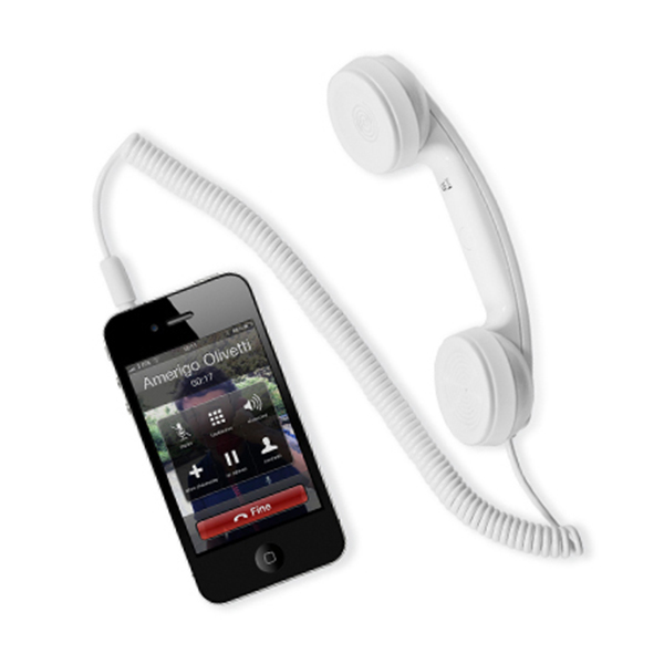 hi-Ring mini Ретро-трубка для разговоров (глянцевый белый)