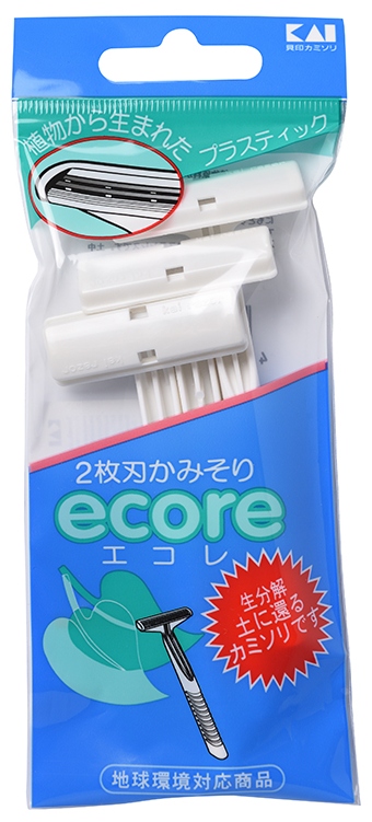 Бритва безопасная мужская одноразовая Kai Ecore, 2 лезвия, 3 шт