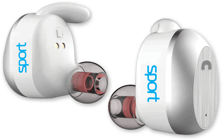 Elari NanoPods Sport влагозащищенные беспроводные Hi-Fi наушники (белые)