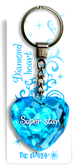 06 Брелок сердечко "Super star"