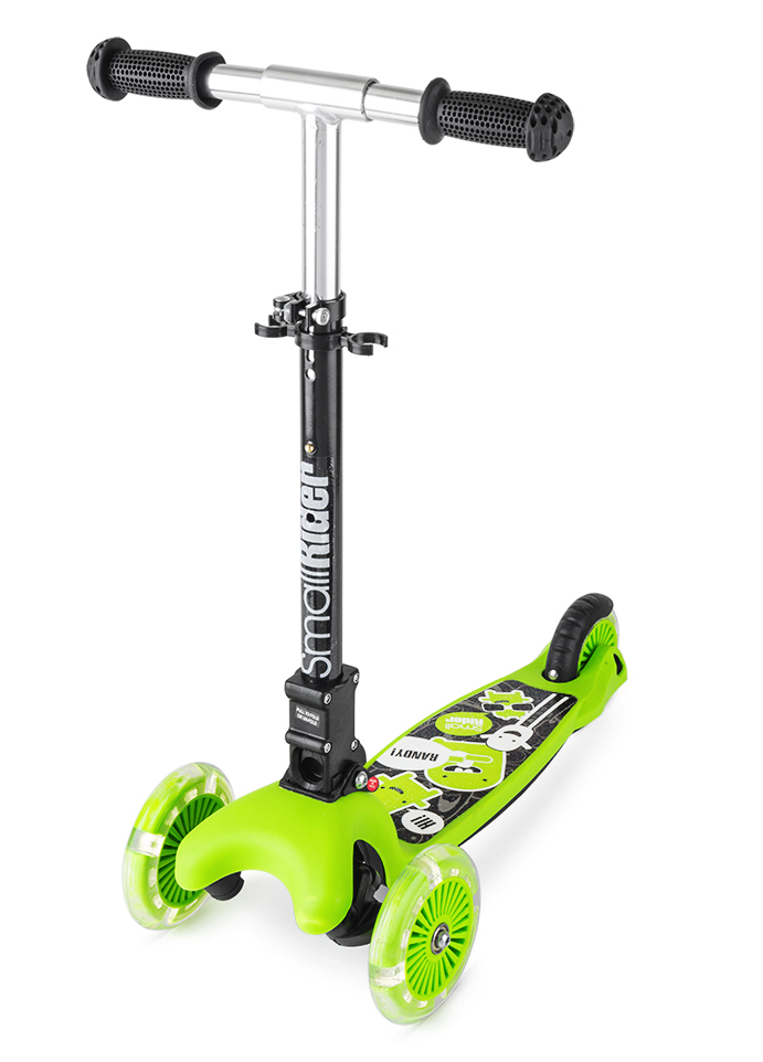 1182662 Cкладной самокат со светящимися колесами Small Rider Randy Flash (зеленый матовый)